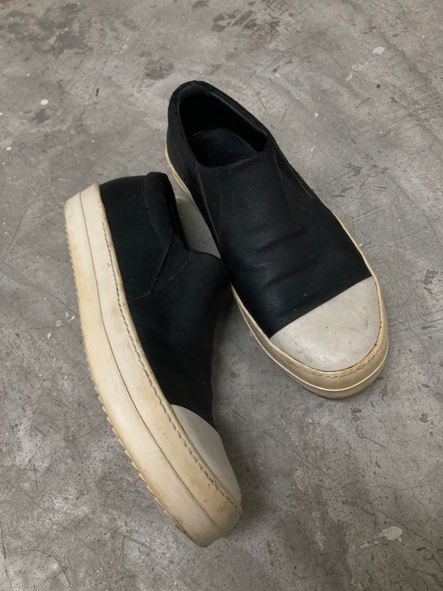 Rick owens mainline slip ons blistered leather size 42