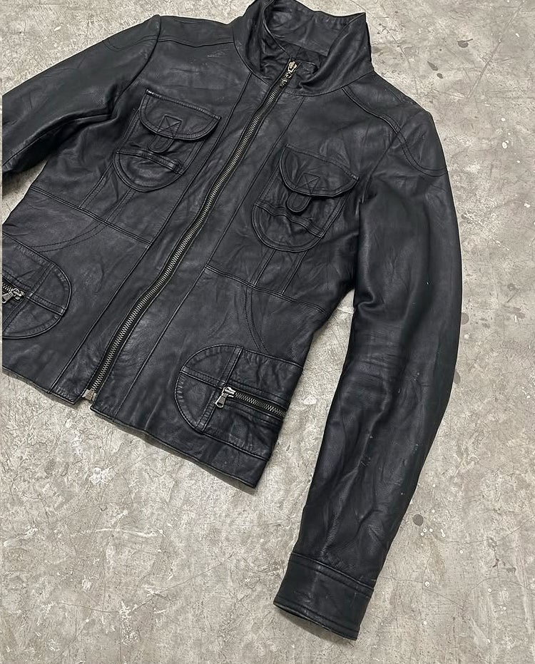 Number nine aw07 lamb skin leather jacket