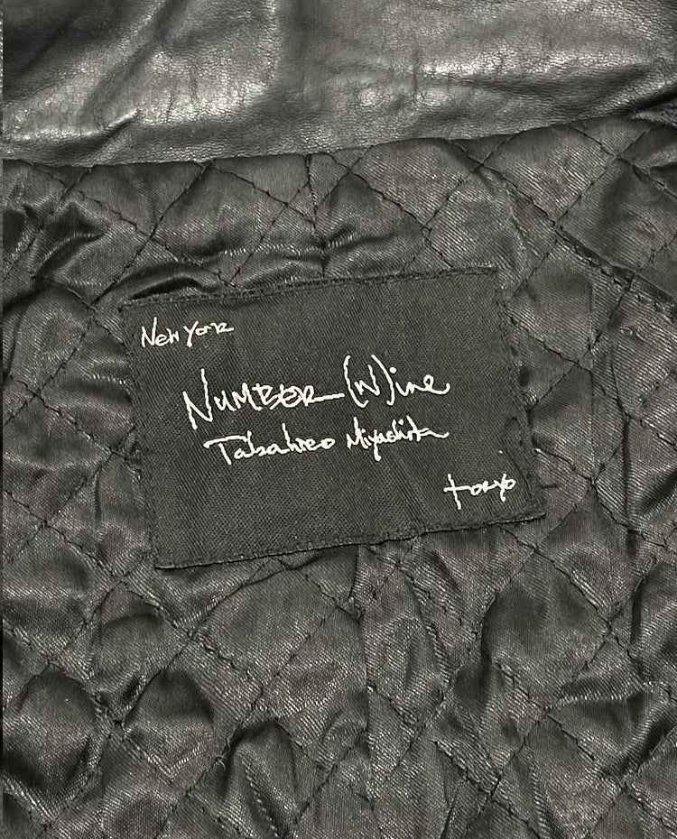 Number nine aw07 lamb skin leather jacket
