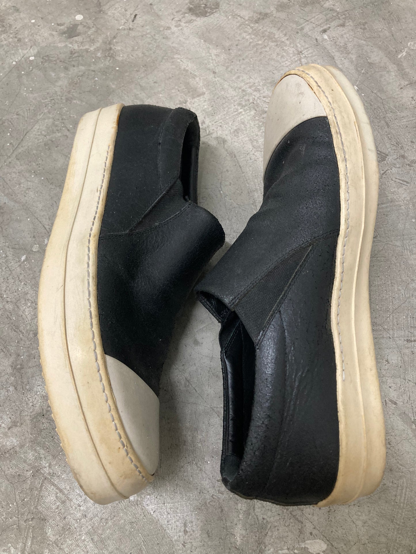 Rick owens mainline slip ons blistered leather size 42