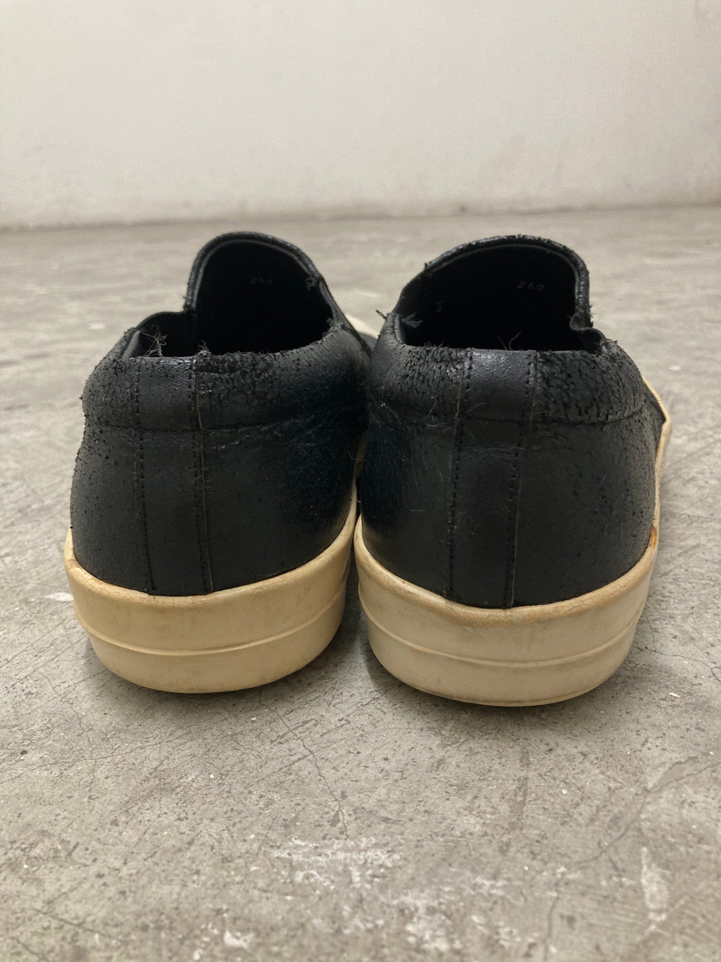 Rick owens mainline slip ons blistered leather size 42